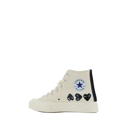 White Rubber High Top Sneakers