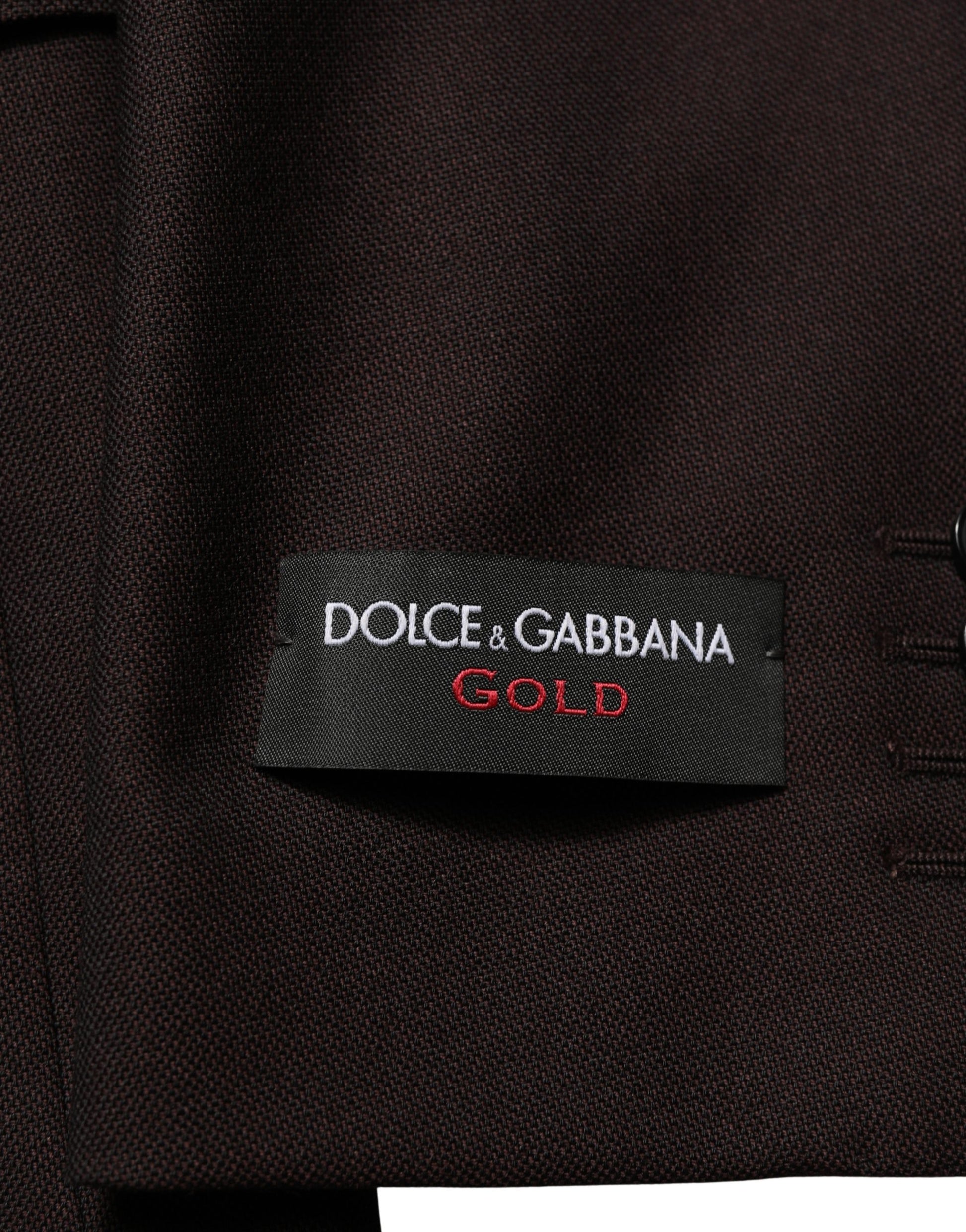 Brown Wool GOLD Single Breasted Men Jacket