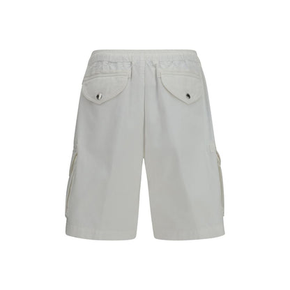 White Cotton Bermuda Shorts