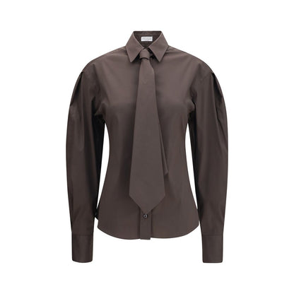 Brown Cotton Dress Shirt
