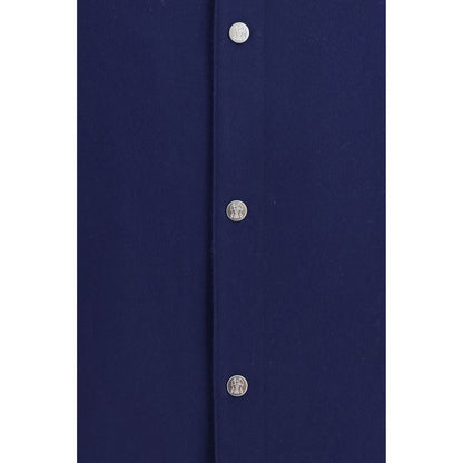 Blue Cashmere Full-Length Jacket