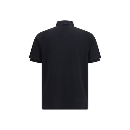 Black Cotton Polo Shirt
