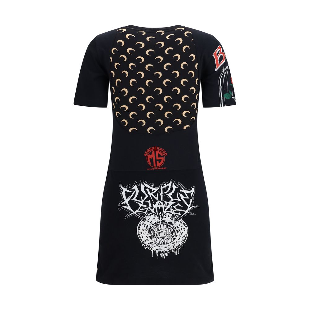 Black Cotton Casual Dress