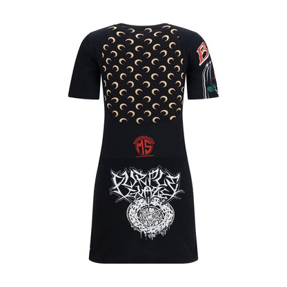 Black Cotton Casual Dress