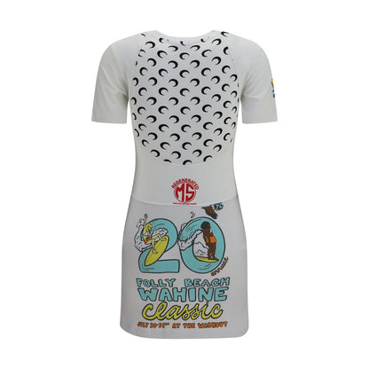 White Cotton Casual Dress