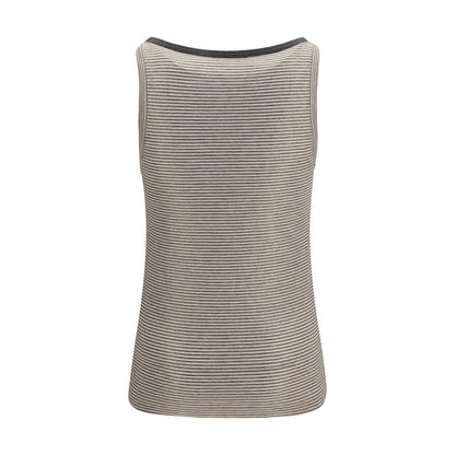 Beige Linen Tank Tops