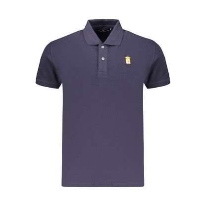 Blue Cotton Men's Polo Shirt