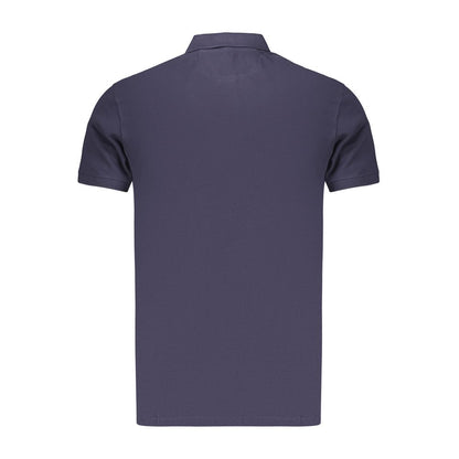 Blue Cotton Men's Polo Shirt