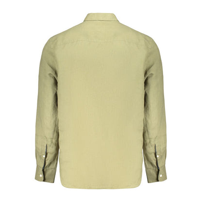 Green Linen Dress Shirt