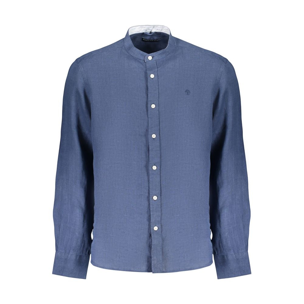 Blue Linen Mens Shirt