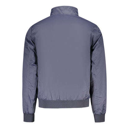 Blue Polyester Men's Jacket