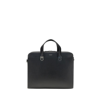 Black Calf Leather Bos Taurus Briefcase
