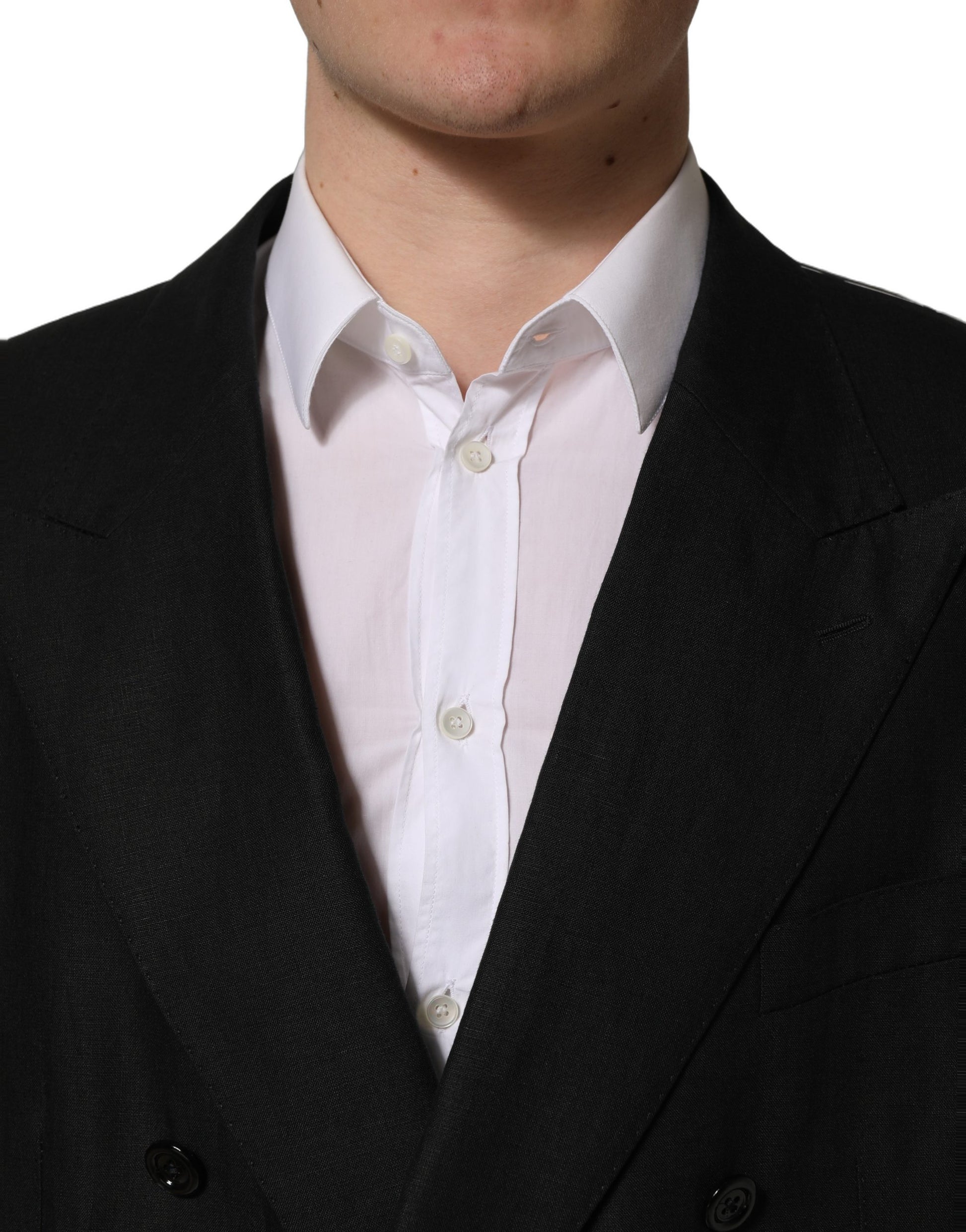 Black Linen Slim Fit Formal 2 Piece Suit