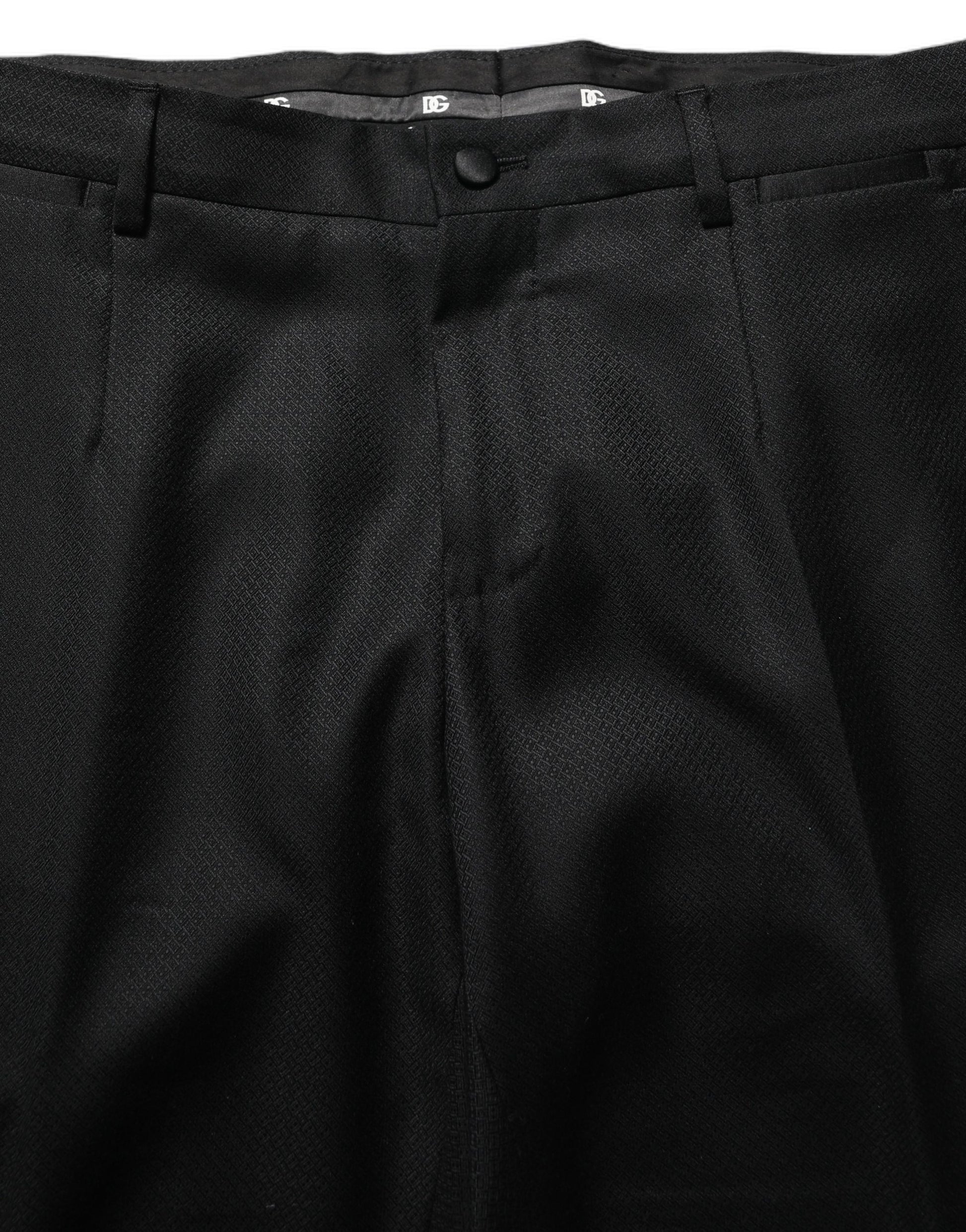 Black Wool Slim Fit Formal 2 Piece Men Suit