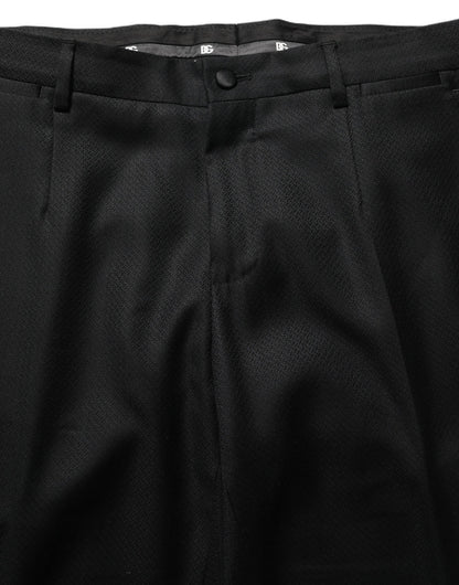 Black Wool Slim Fit Formal 2 Piece Men Suit