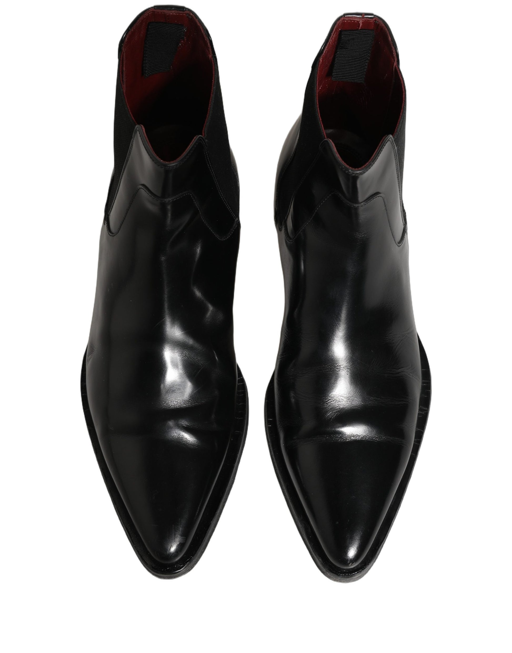 Black Chelsea Slip On Men Ankle Boots Shoes
