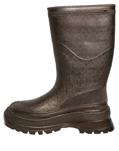 Bronze PVC Pull On Rain Boots Men Shoes