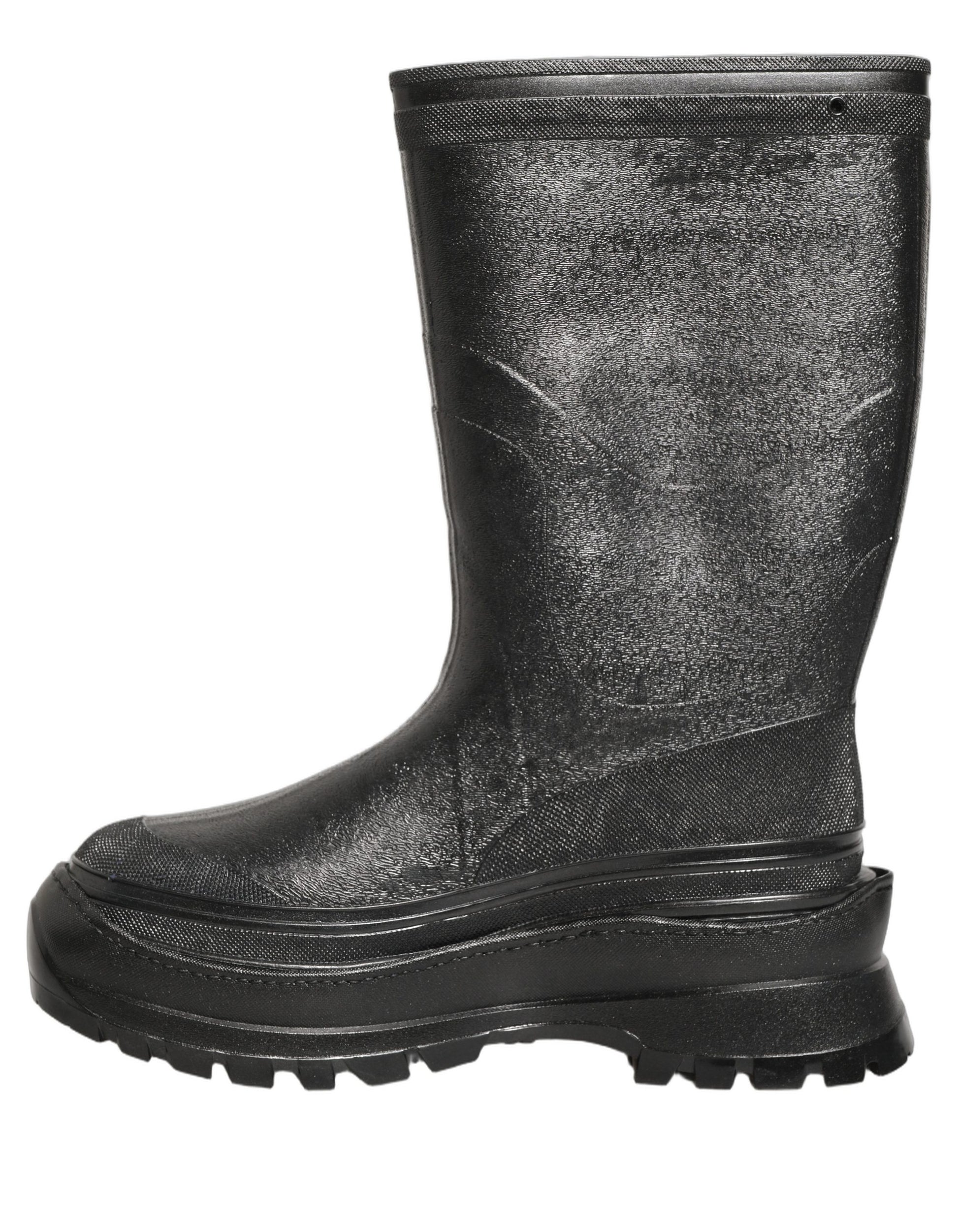 Black PVC Pull On Rain Boots Men Shoes