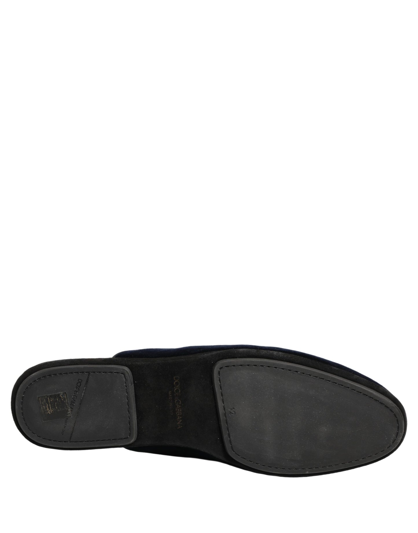 Dark Blue Suede Slides Flat Slipper Men Shoes