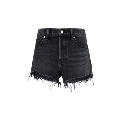 Black Cotton Short And Mini Shorts