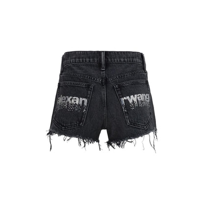Black Cotton Short And Mini Shorts