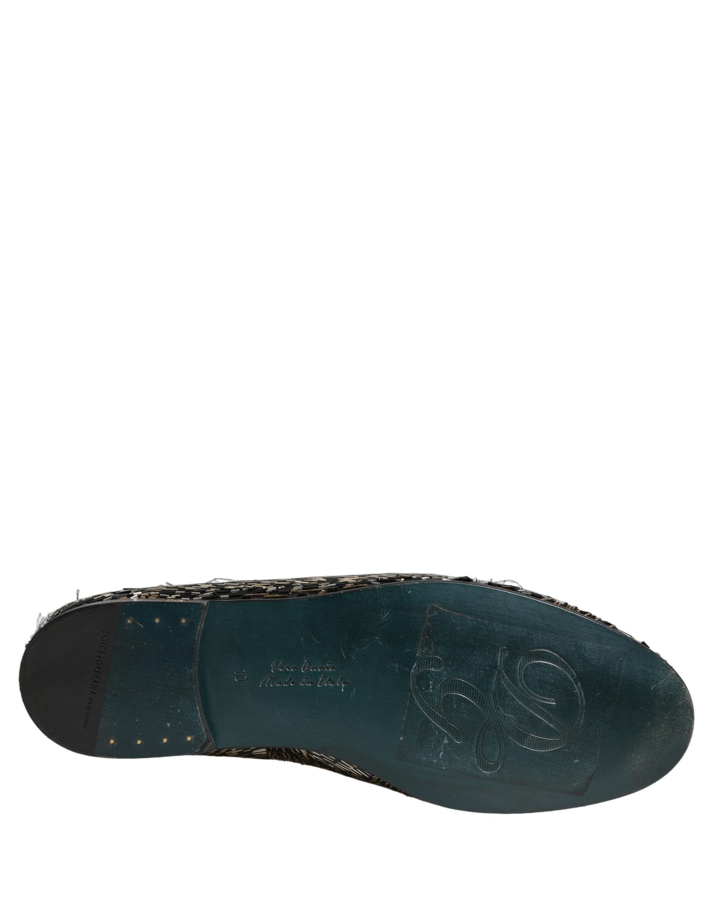 Black Silver Embellished Dress Loafers Shoes