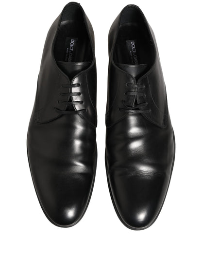 Black Leather Men Derby Dress Formal Shoes