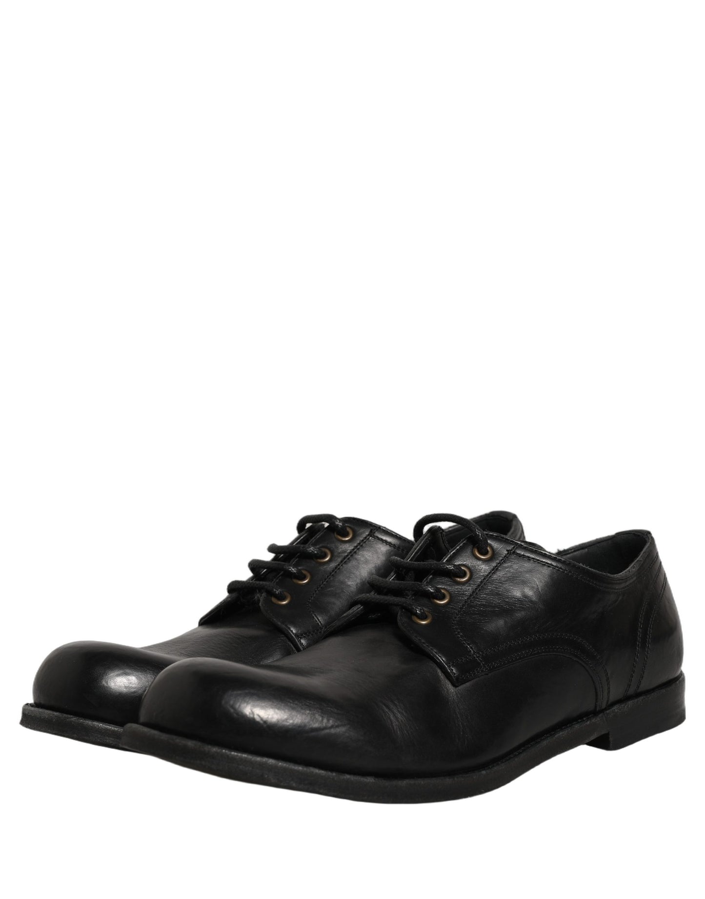 Black Leather Men Derby Dress Formal Shoes