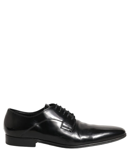 Black Leather Men Derby Dress Formal Shoes