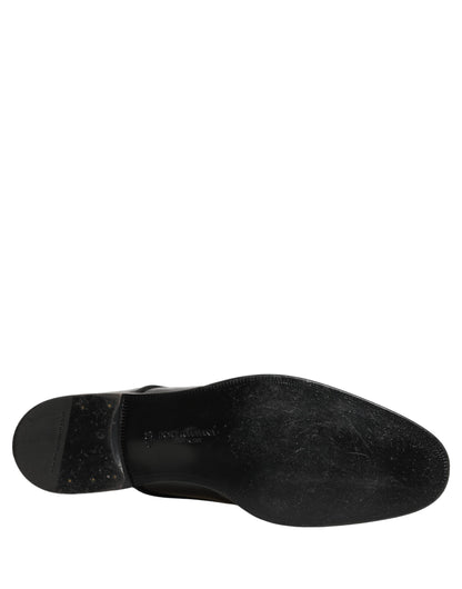 Black Leather Men Derby Dress Formal Shoes