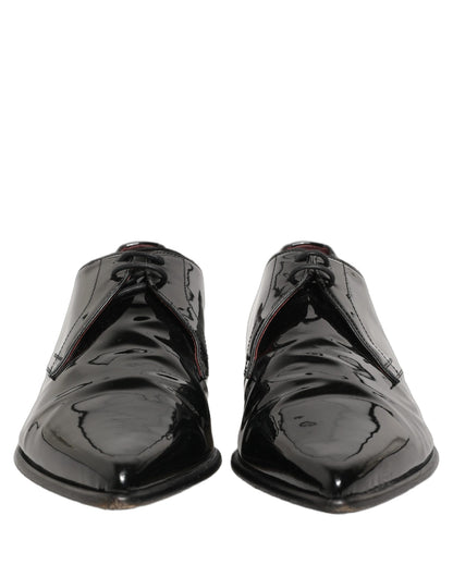 Black Leather Men Derby Dress Formal Shoes