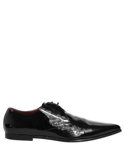 Black Leather Men Derby Dress Formal Shoes
