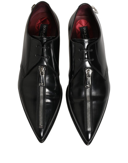 Black Leather Men Derby Dress Formal Shoes