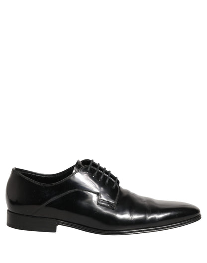 Black Leather Derby Dress Men Formal Shoes