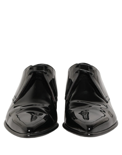 Black Leather Men Derby Dress Formal Shoes