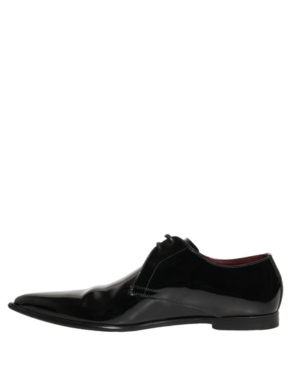 Black Leather Men Derby Dress Formal Shoes