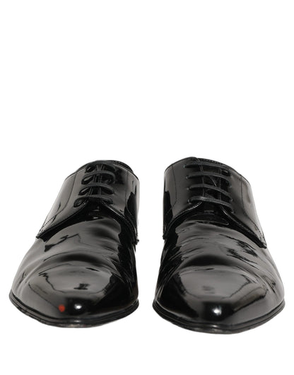 Black Leather Derby Dress Men Formal Shoes