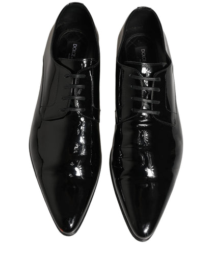 Black Leather Derby Dress Men Formal Shoes