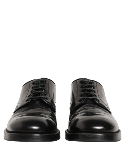 Black Leather Derby Dress Men Formal Shoes
