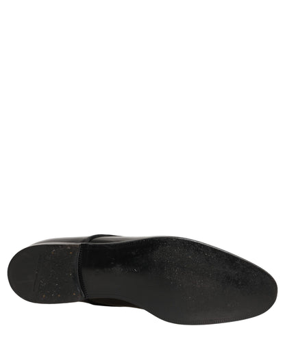 Black Leather Men Derby Dress Formal Shoes