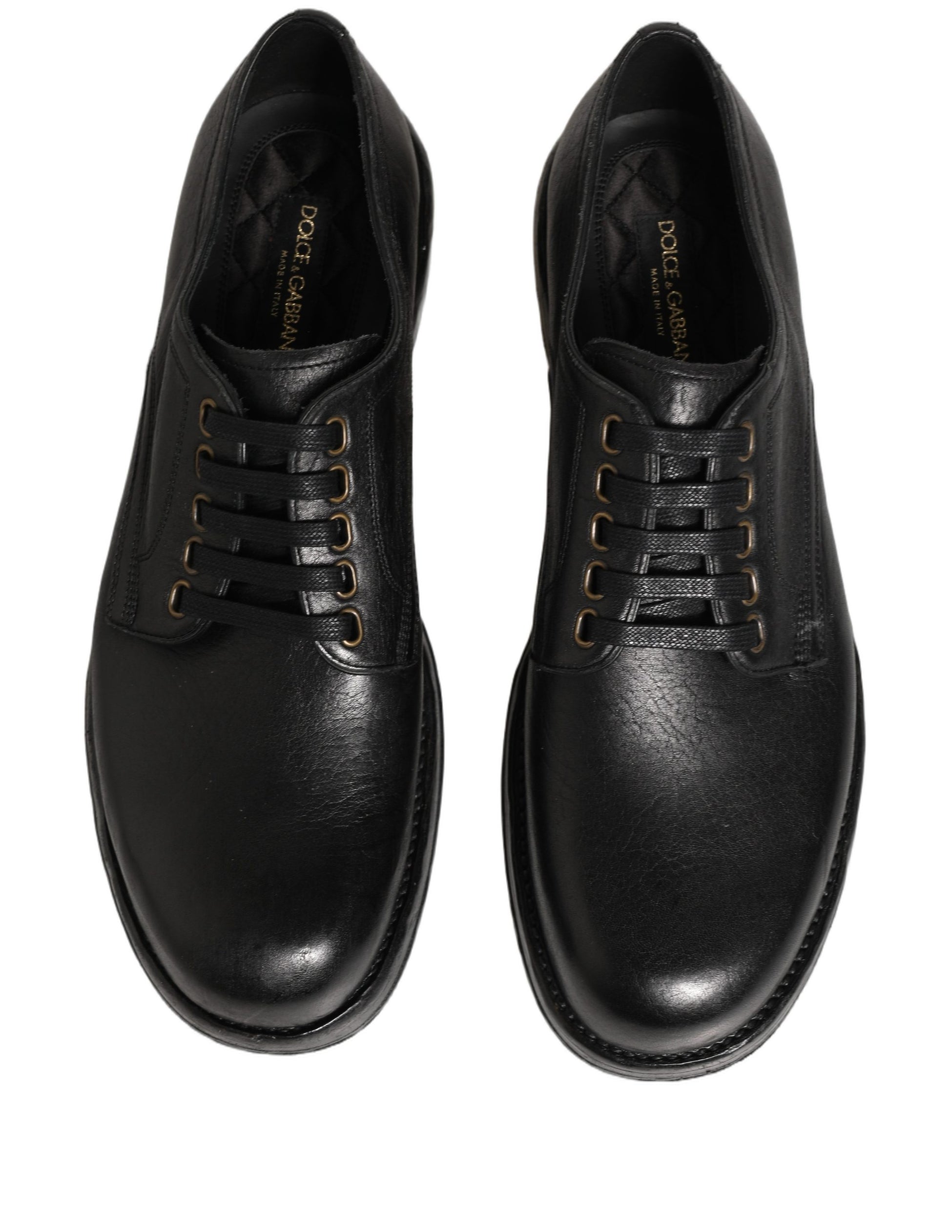 Black Leather Lace Up Derby Dress Men Shoes