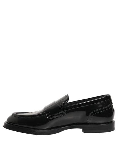 Black Leather Formal Men Dress Loafers Shoes