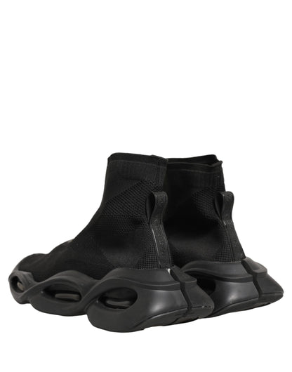 Black Slip On Wave Socks Men Sneakers Shoes