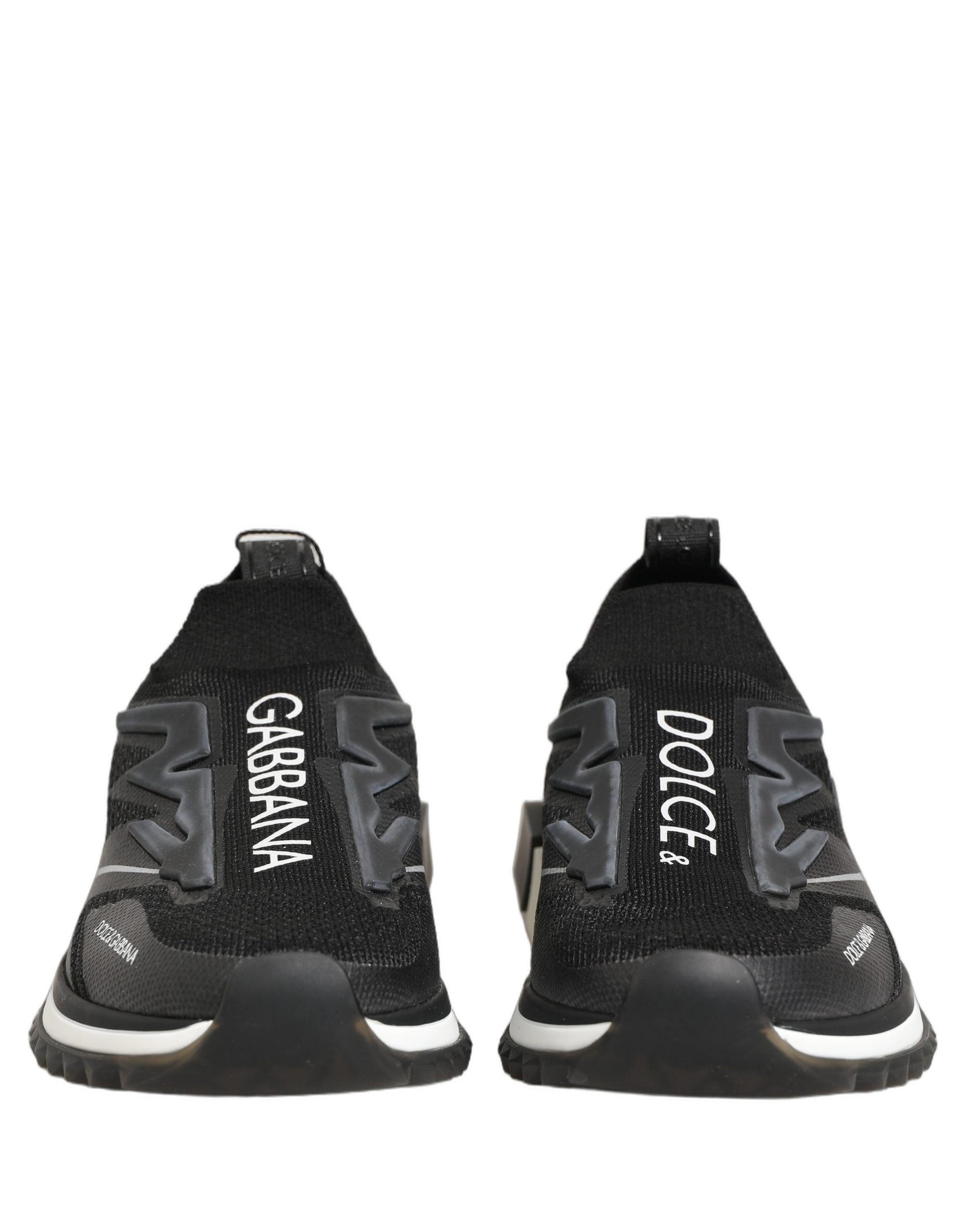 Black White Sorrento Slip-On Logo Sneakers Shoes