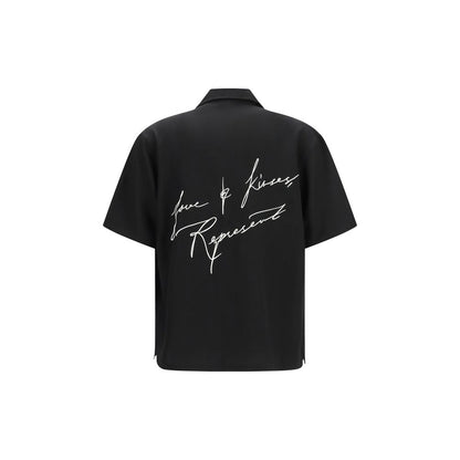 Black Lyocell Pattern Shirt