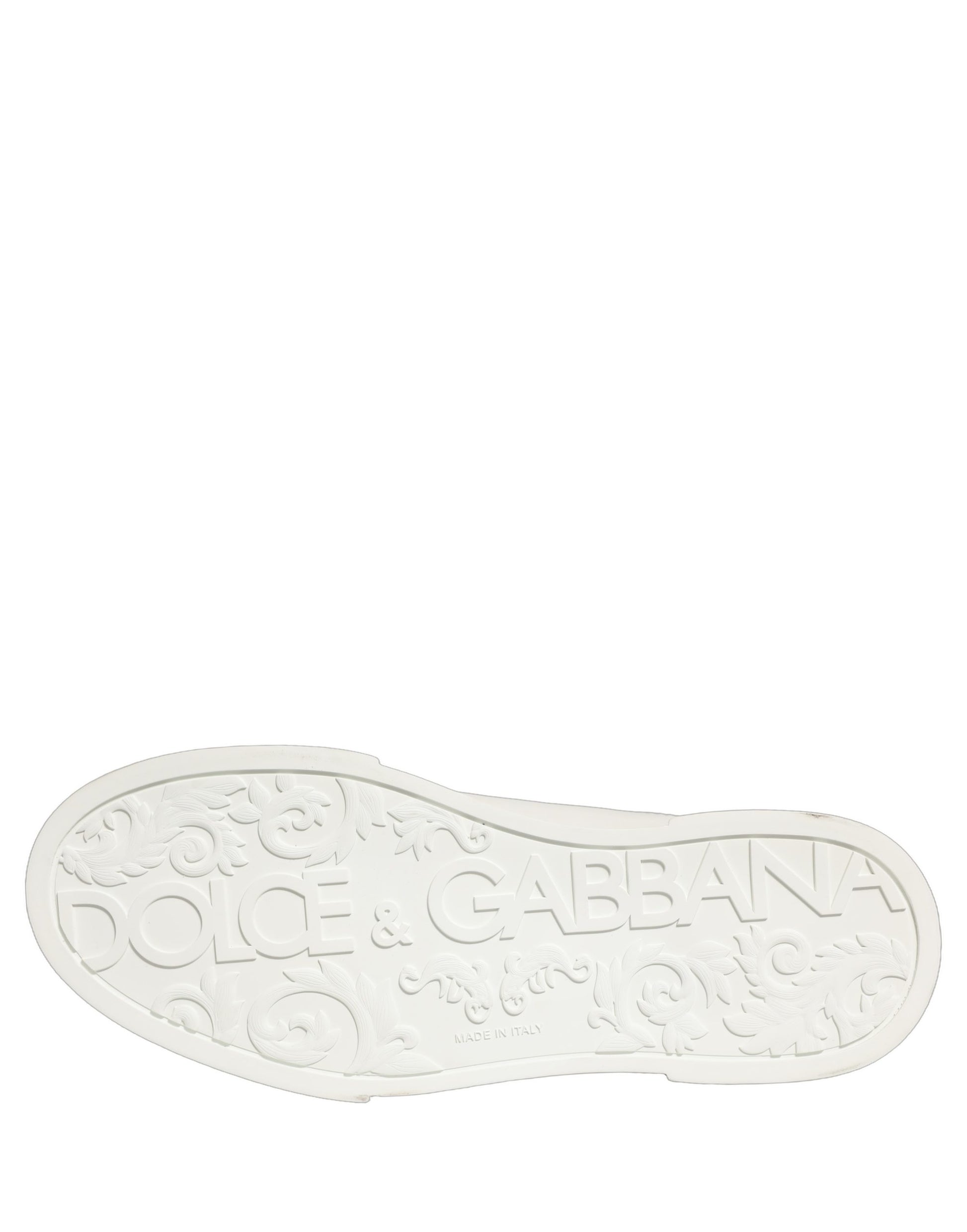 White Leather DG Logo Low Top Sneakers Shoes