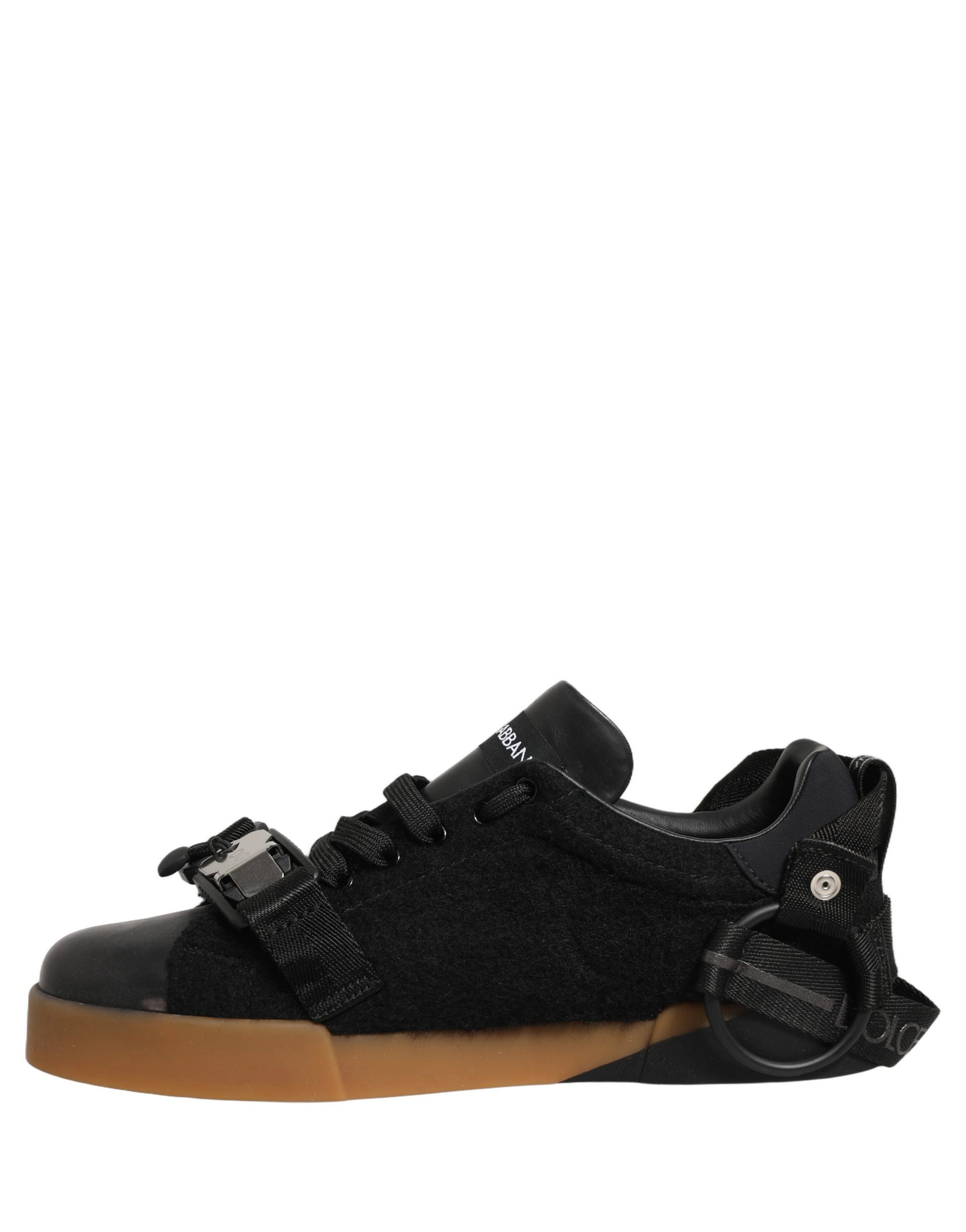 Black Leather Low Trainers Men Sneakers Shoes