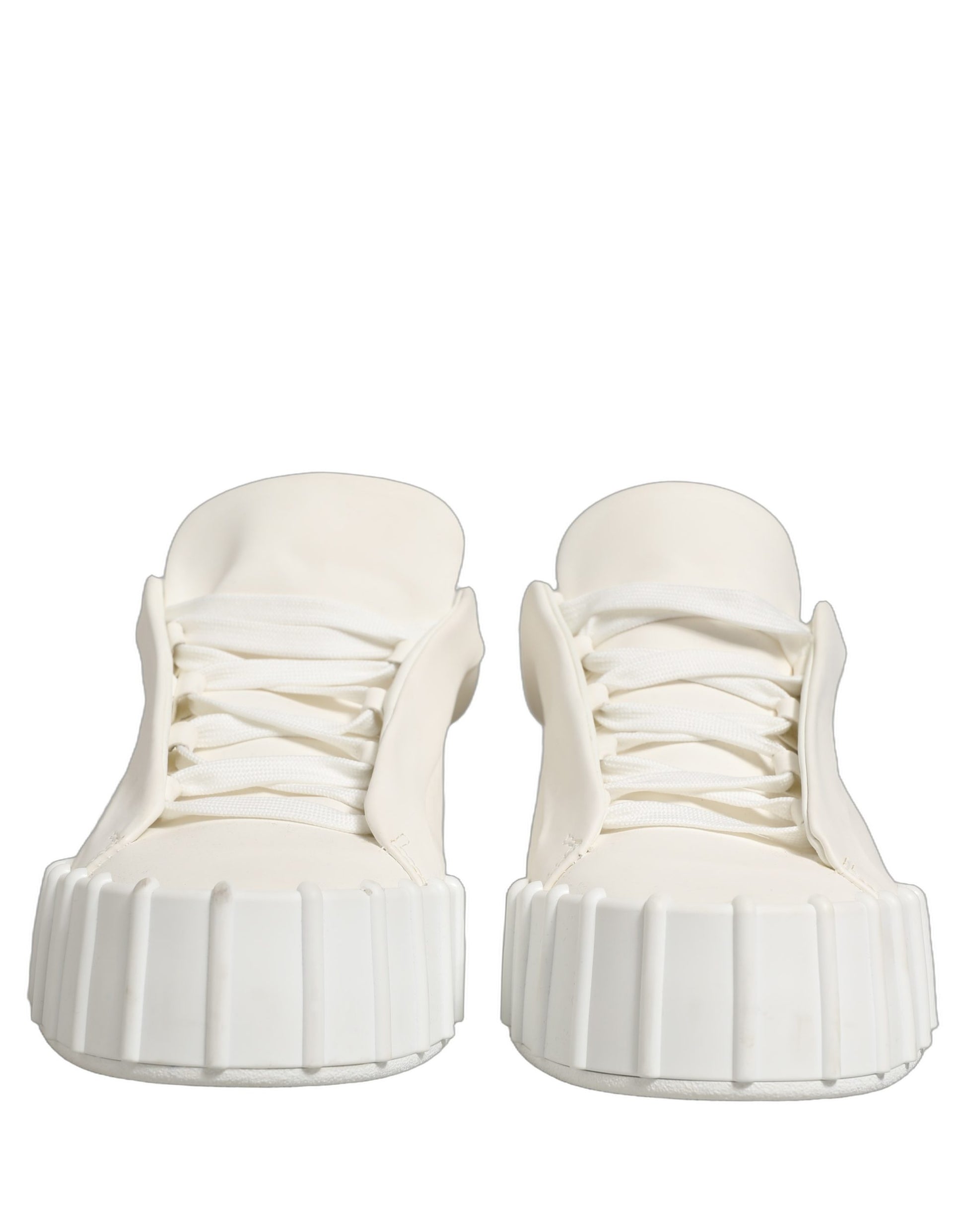 White Leather Low Top Lace Up Sneakers Shoes