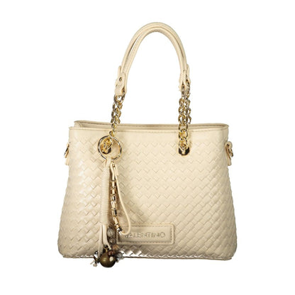Beige Polyurethane Women's Bag