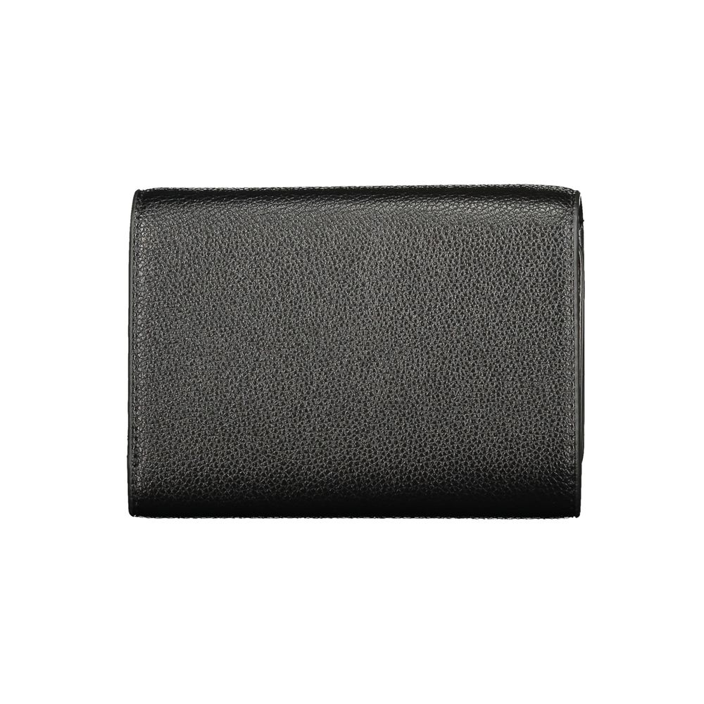 Black Polyurethane Womens Wallet